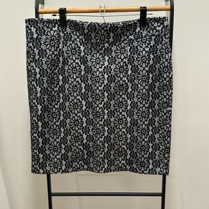 Floral Lace Pencil Skirt